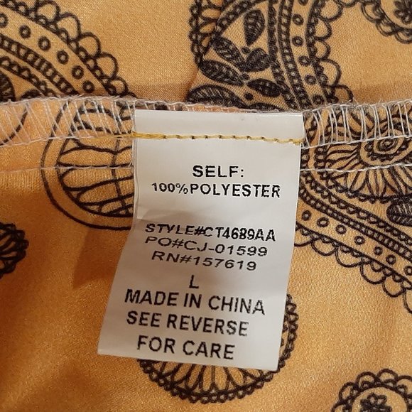 Cloud Ten Paisley-Print Yellow Bandana Top (Large) - Picture 7 of 7